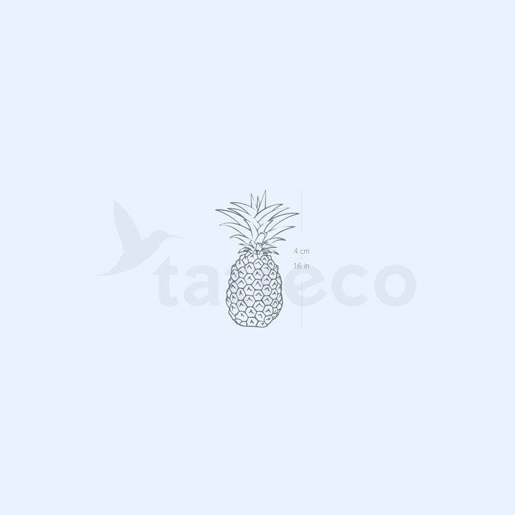 Tatuaje semipermanente de piña (juego de 2)