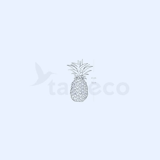 Tatuaje semipermanente de piña (juego de 2)