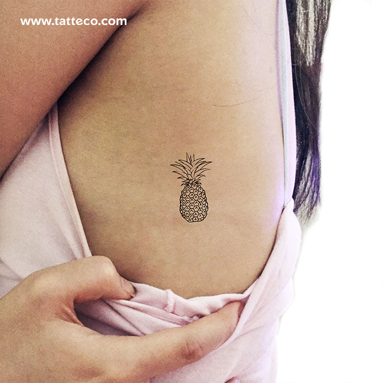 Pineapple Temporary Tattoo - Set of 3