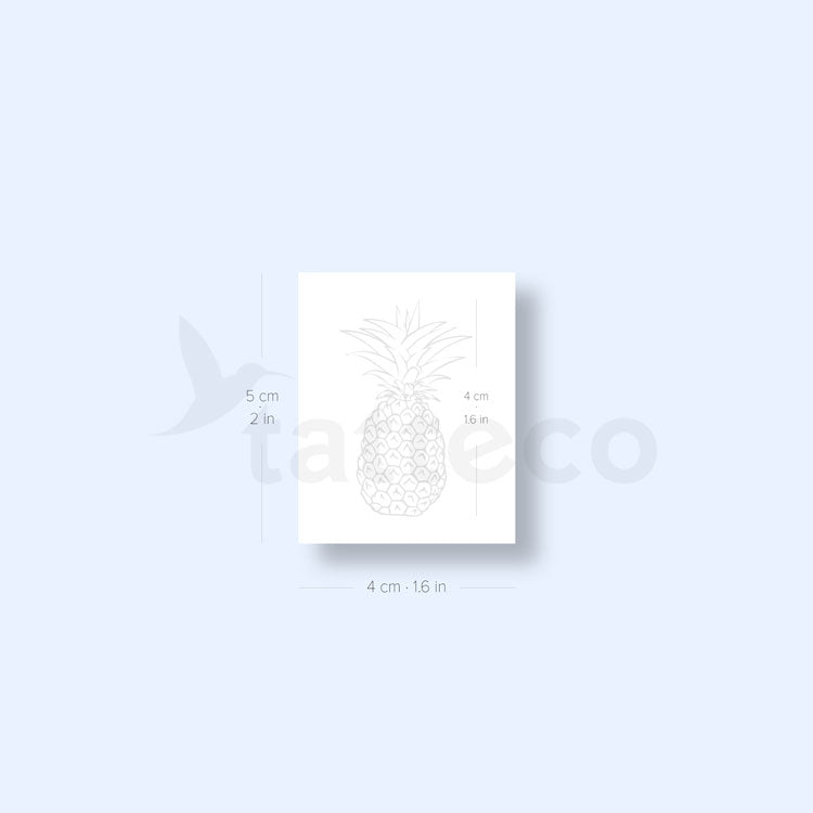 Tatuaje semipermanente de piña (juego de 2)