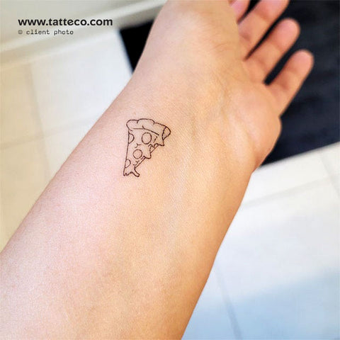 Pizza Slice Temporary Tattoo - Set of 3