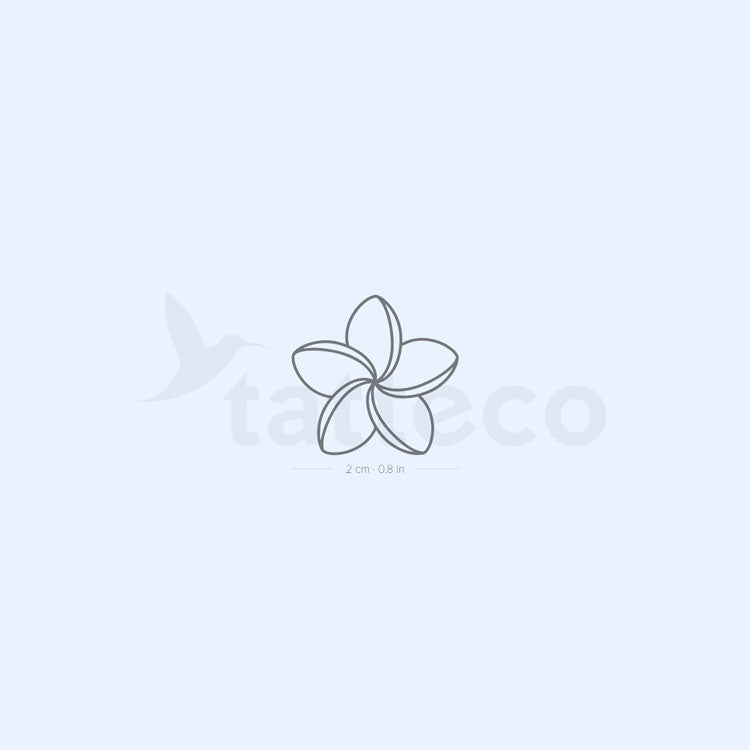 Plumeria Semi-Permanent Tattoo - Set of 2