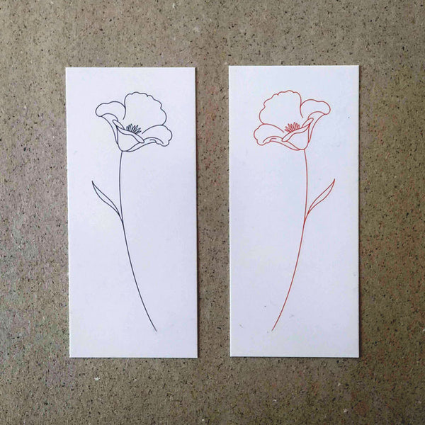 Poppy Couple by Jakenowicz Temporary Tattoo Set