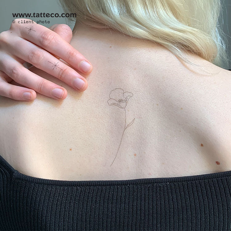 Poppy by Jakenowicz Temporary Tattoo - Set of 3