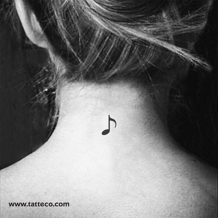 Music Note Temporary Tattoo - Set of 3