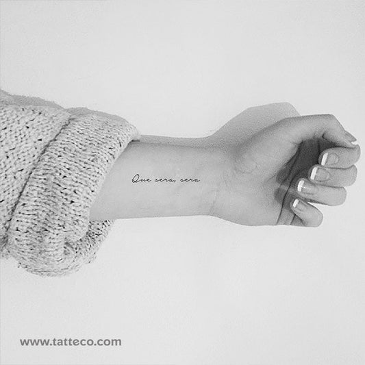 Que Sera Sera Tatuaje Temporal - Conjunto de 3