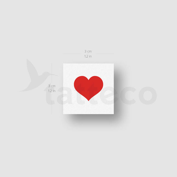 Red Heart Temporary Tattoo for Weddings - Set of 100