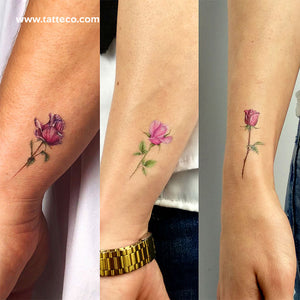 Three Roses Temporary Tattoo Set by Mini Lau - Set of 9