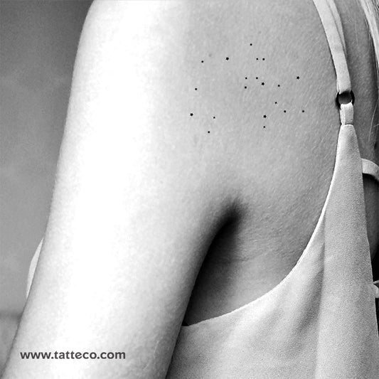 Minimalist Sagittarius Constellation Temporary Tattoo - Set of 3