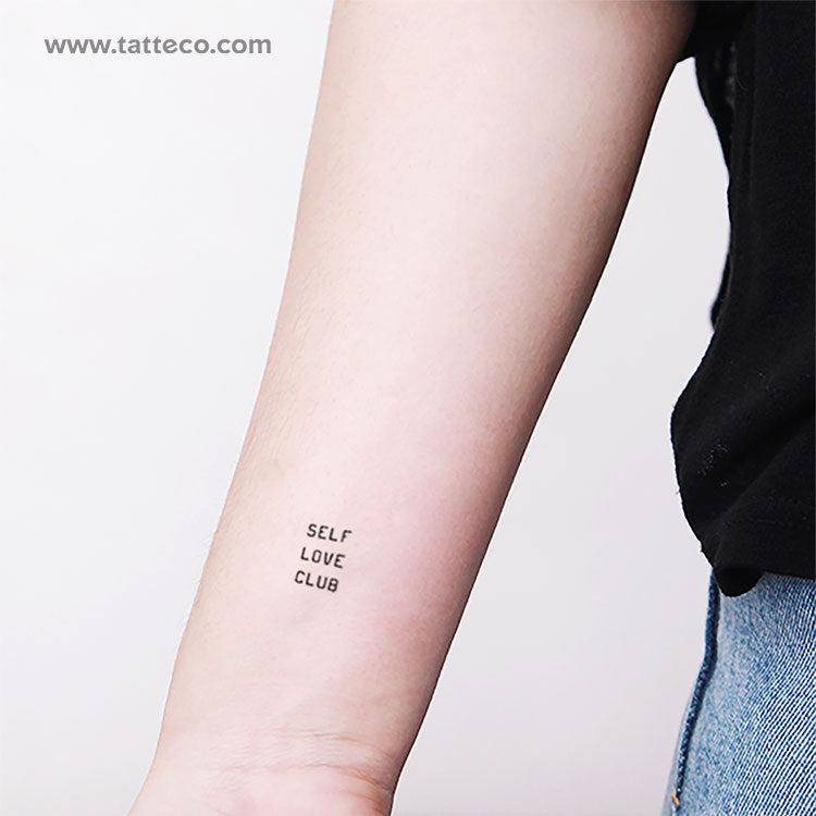 Self Love Club Temporary Tattoo - Set of 3