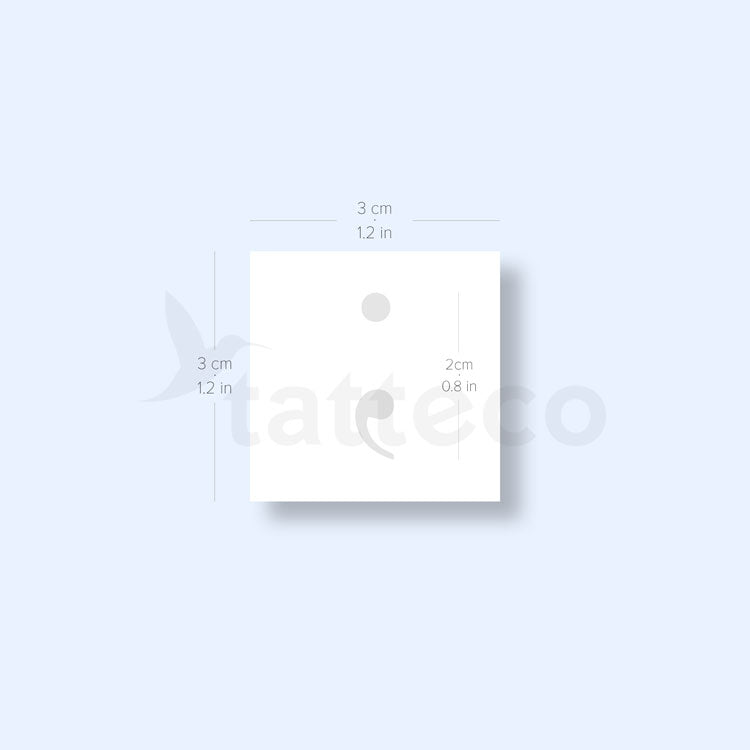 Semicolon Semi-Permanent Tattoo - Set of 2