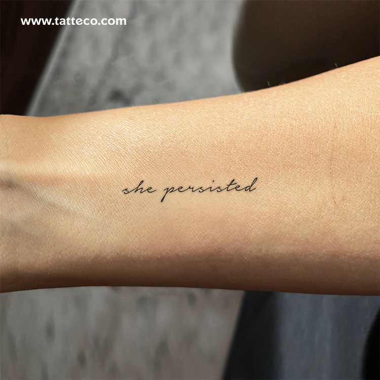 She Persisted Temporary Tattoo - Set of 3