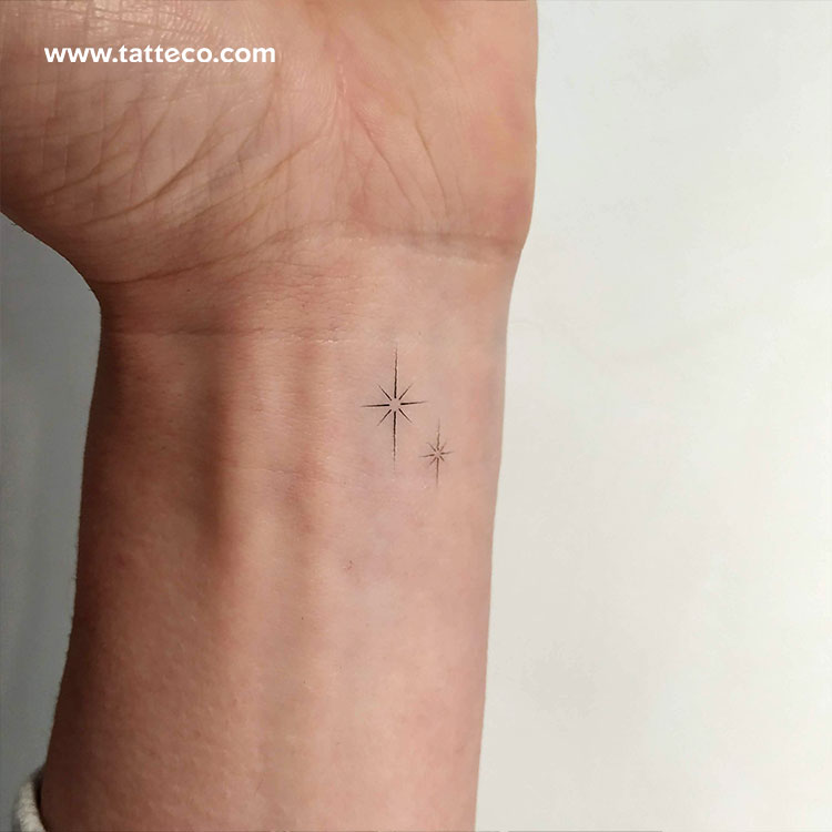 Shining North Stars Temporary Tattoo - Set of 3