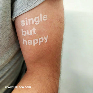 Single But Happy Temporary Tattoo for Weddings - Set of 100
