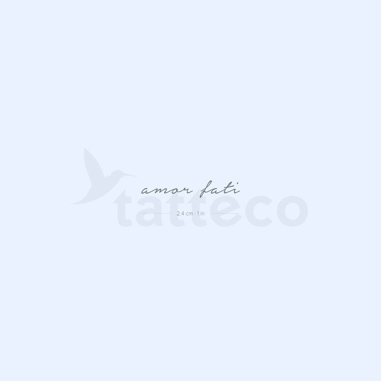 Small Amor Fati Semi-Permanent Tattoo - Set of 2