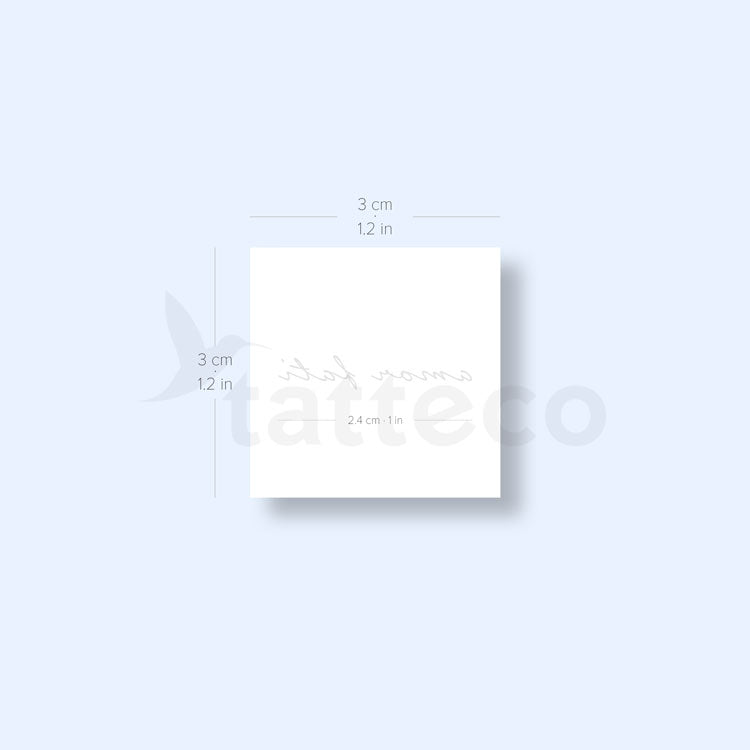 Small Amor Fati Semi-Permanent Tattoo - Set of 2