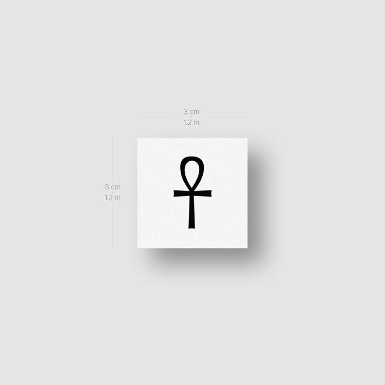 Tatuaje temporal pequeño del símbolo Ankh - Juego de 3