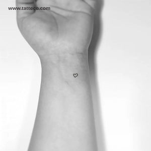 Tiny Hand-Drawn Heart Temporary Tattoo - Set of 3