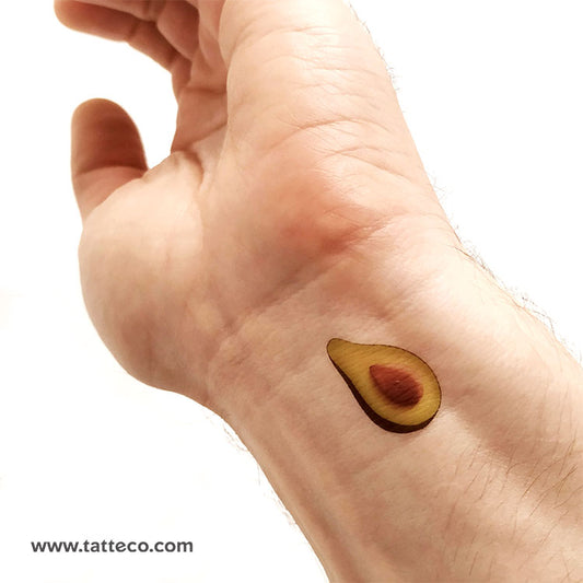 Tatuaje temporal de aguacate - Juego de 3
