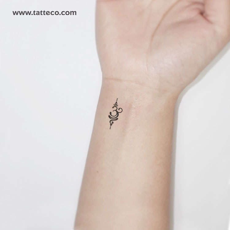 Sanskrit Symbol for Breathe Temporary Tattoo - Set of 3