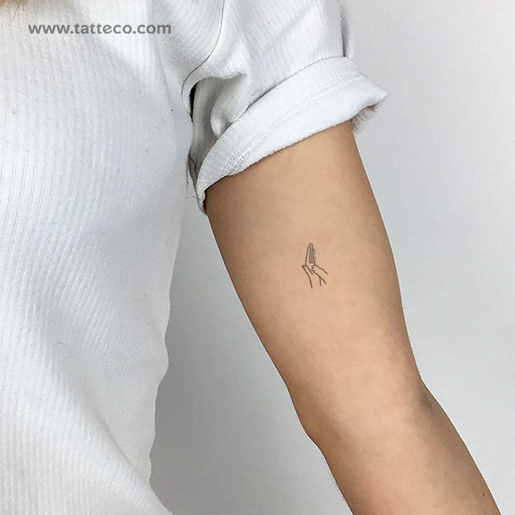 Little Dog High-Five Temporary Tattoo - Set of 3