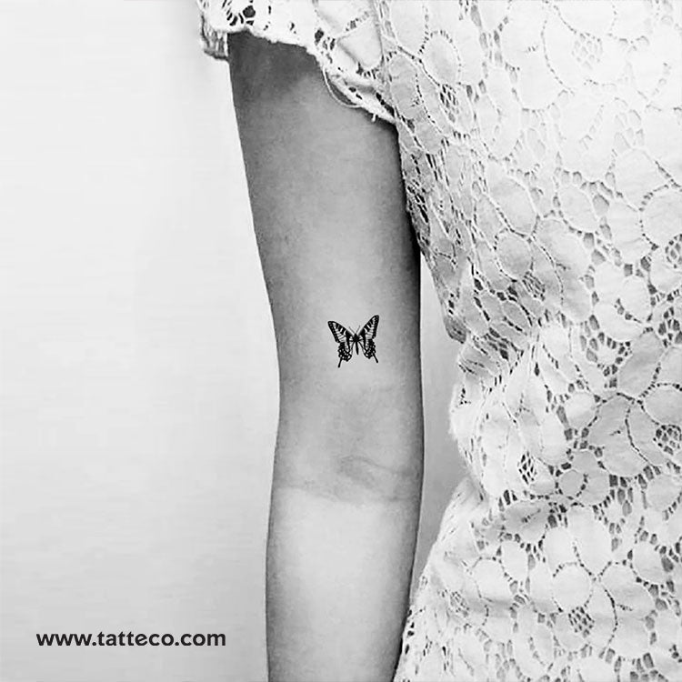 Tiger Butterfly Temporary Tattoo - Set of 3
