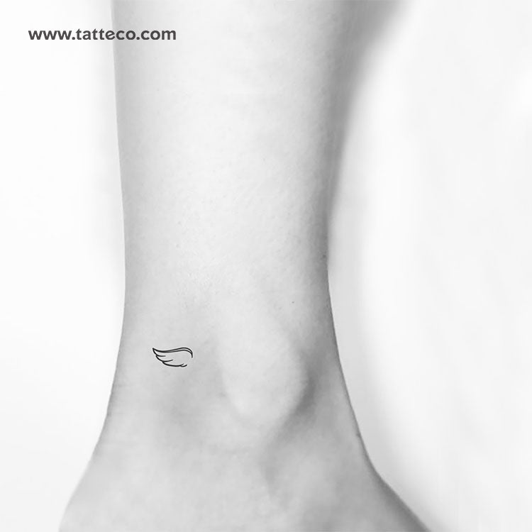 Minimalist Pair of Wings Temporary Tattoos - Set of 3+3