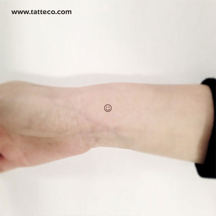 Minimalist Smiley Temporary Tattoo - Set of 3