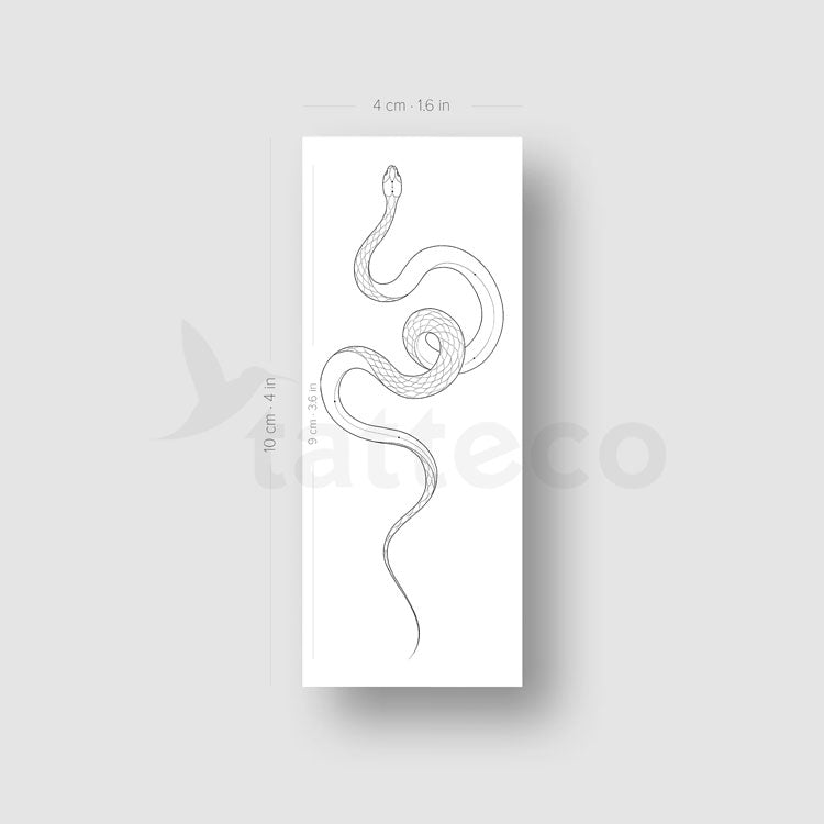 Scaled Snake Temporary Tattoo by Harmlessberry - Set of 3