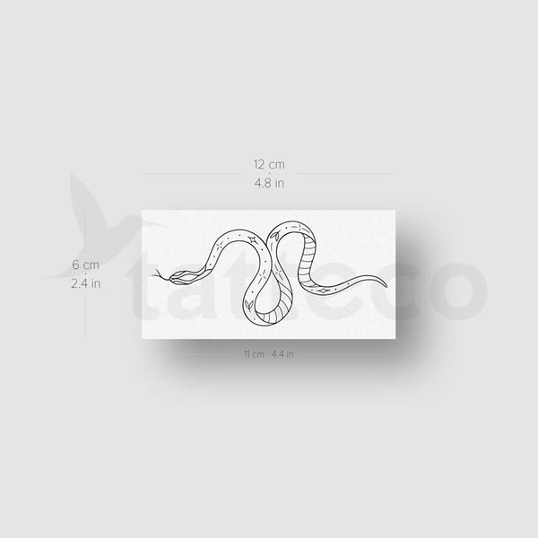 Snake Temporary Tattoo by 1991.ink - Set of 3