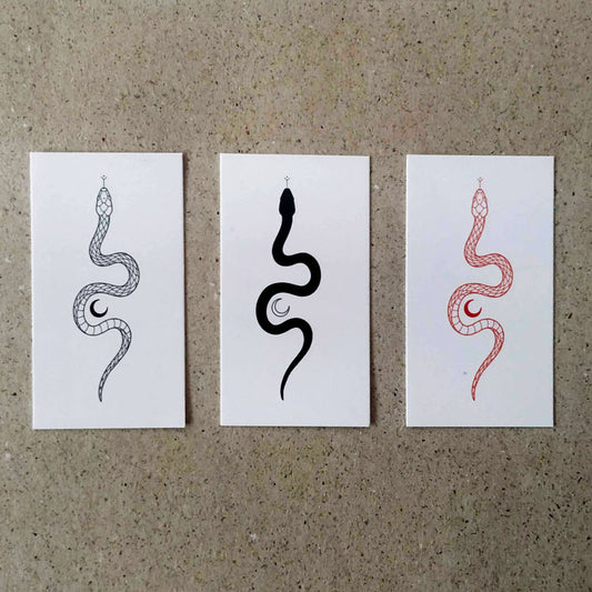 Conjunto de tatuajes temporales de serpiente Soma de Jakenowicz