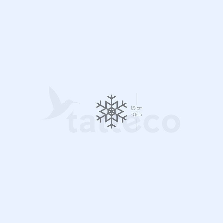 Tatuaje semipermanente de copo de nieve - Juego de 2