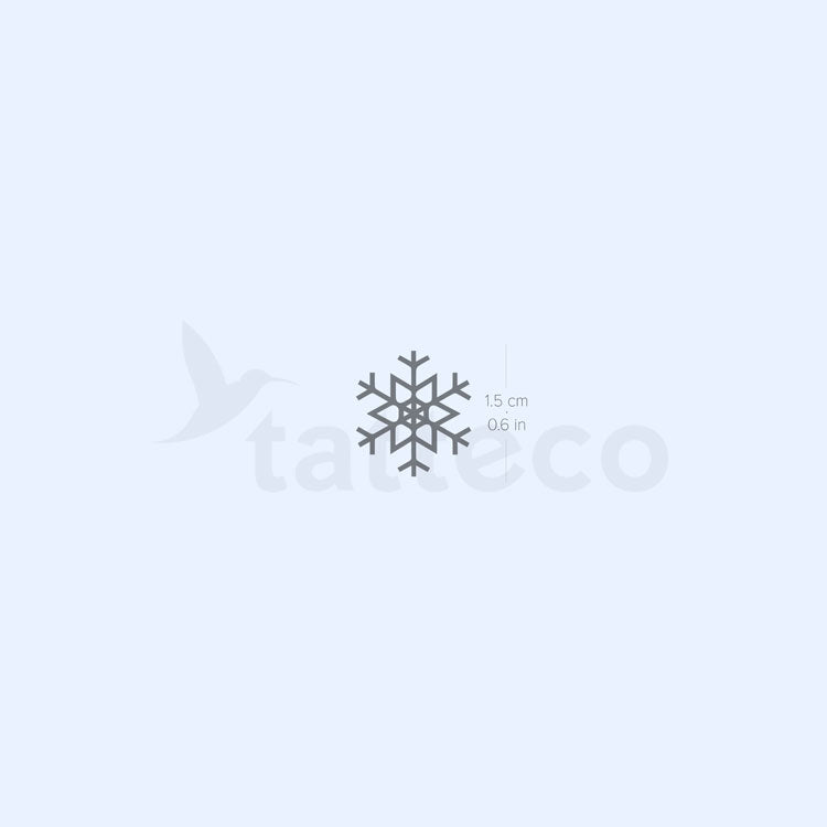 Snowflake Semi-Permanent Tattoo - Set of 2