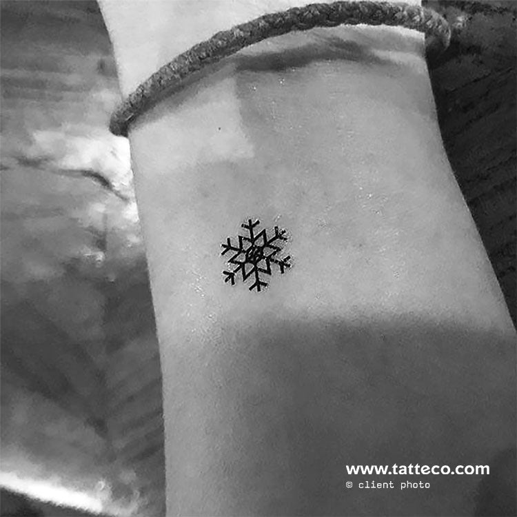 Tatuaje temporal de copo de nieve - Juego de 3