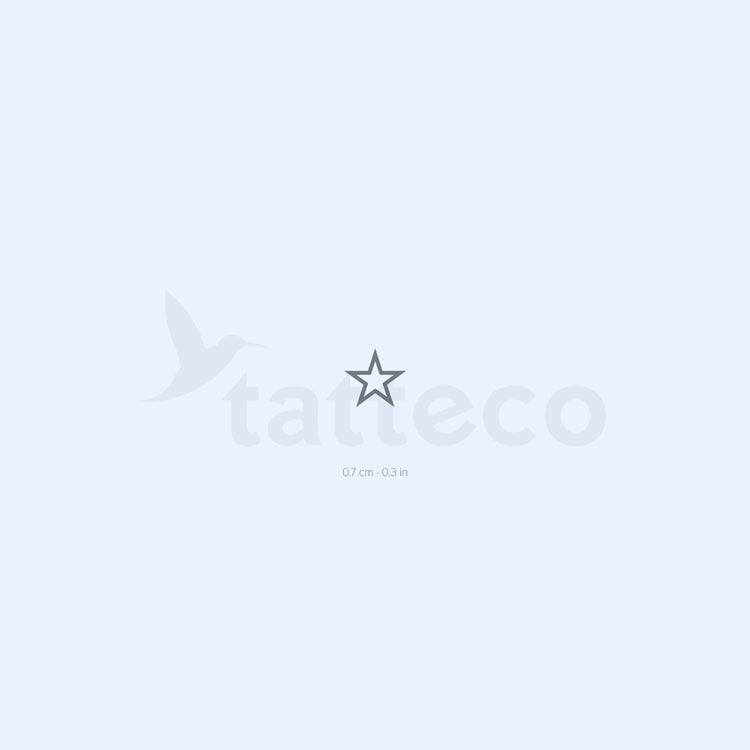 Small Star Outline Semi-Permanent Tattoo - Set of 2