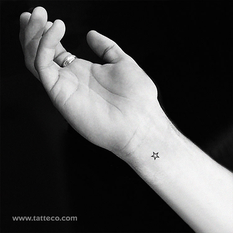 Little Star Outline Temporary Tattoo - Set of 3