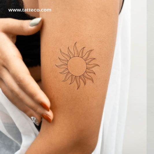 Tatuaje temporal de sol de 1991.ink - Juego de 3