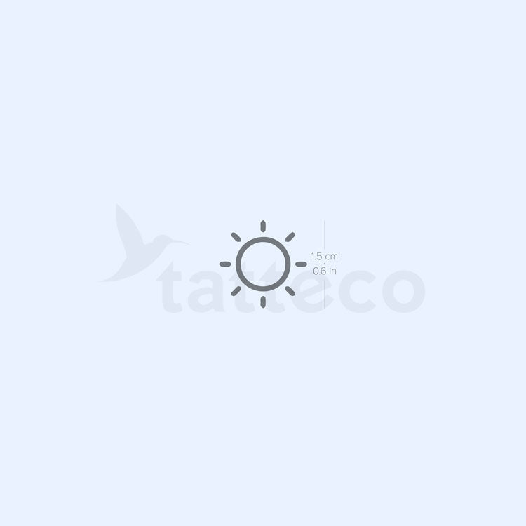 Minimalist Sun Semi-Permanent Tattoo - Set of 2