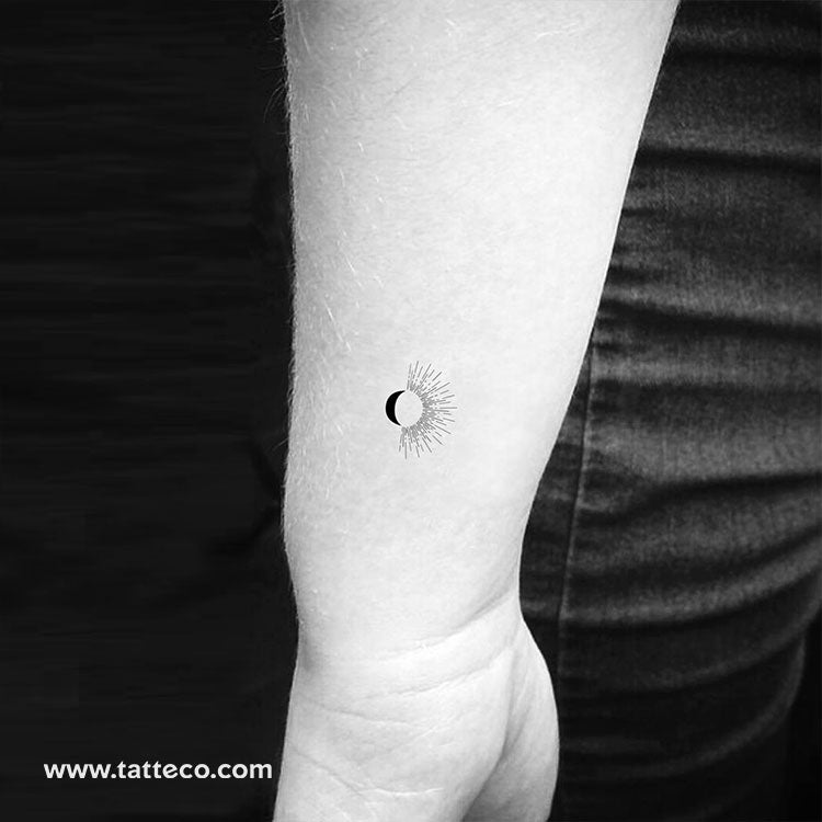 Sun And Moon Temporary Tattoo - Set of 3
