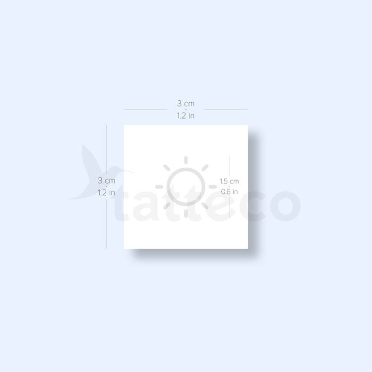Minimalist Sun Semi-Permanent Tattoo - Set of 2