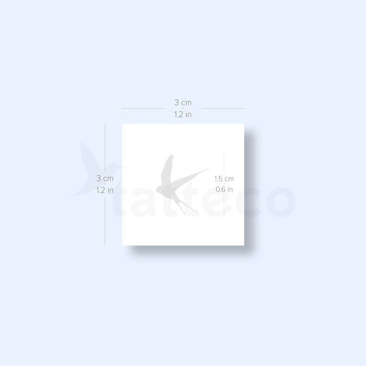 Small Swallow 2-Week Temporary Tattoo - Set of 2