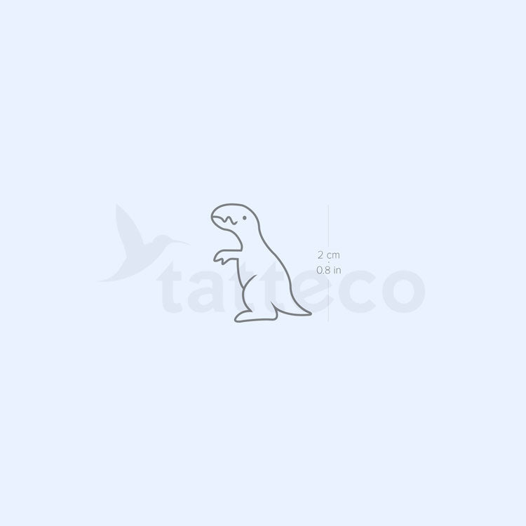 Minimalist T-Rex 2-Week Temporary Tattoo - Set of 2