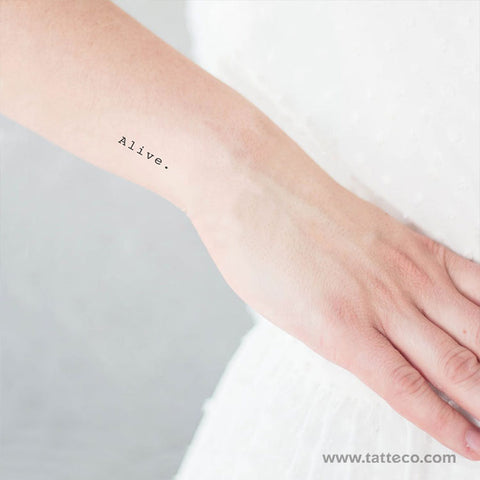 Small Alive Temporary Tattoo (Set of 3)