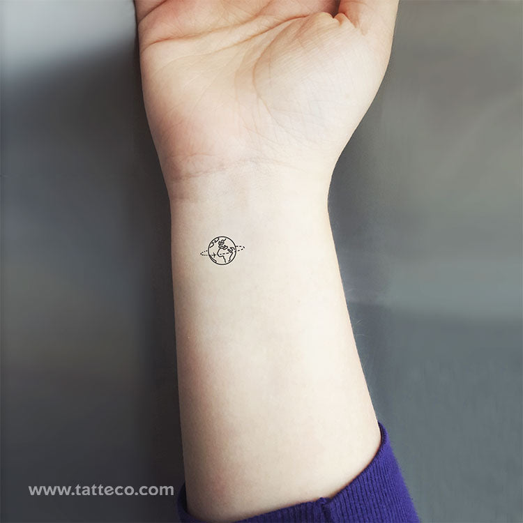 Flying Around The World Temporary Tattoo - Set of 3