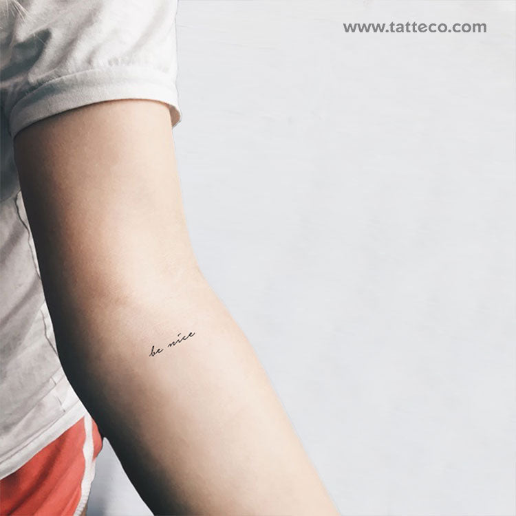 Be Nice Temporary Tattoo - Set of 3