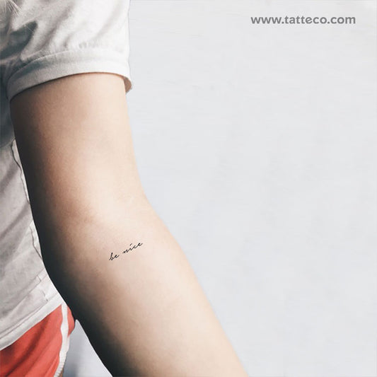 Be Nice Temporary Tattoo - Set of 3