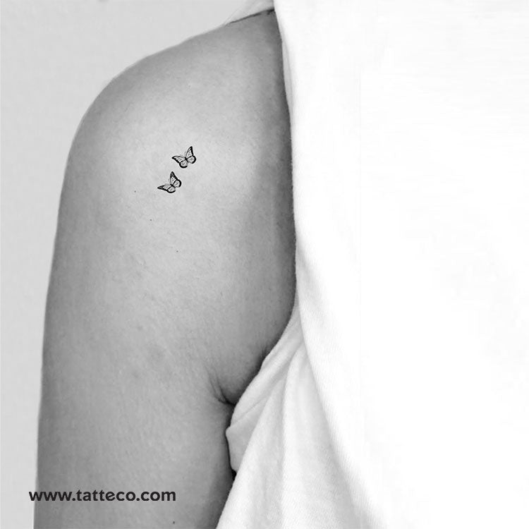 Butterfly Pair Temporary Tattoo - Set of 3