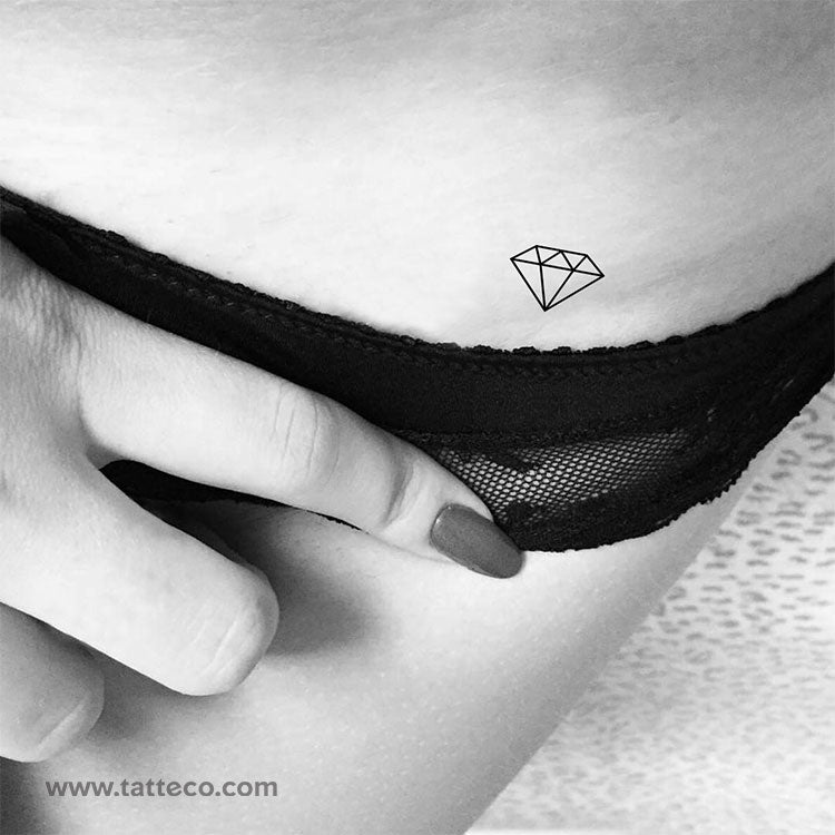 Minimalist Diamond Temporary Tattoo - Set of 3