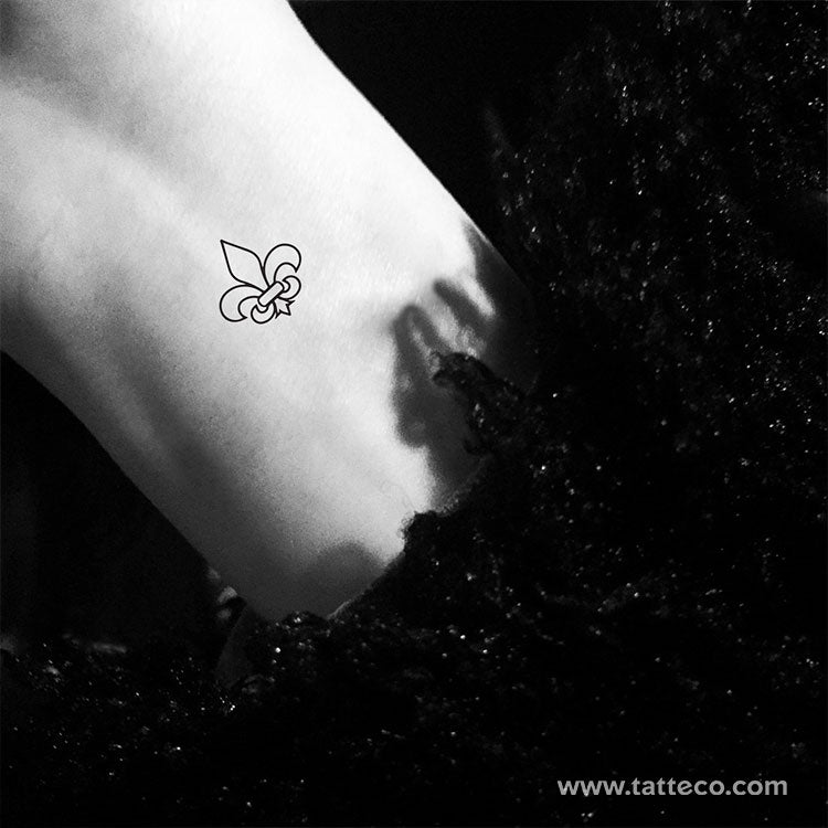 Fleur-de-lis Temporary Tattoo - Set of 3