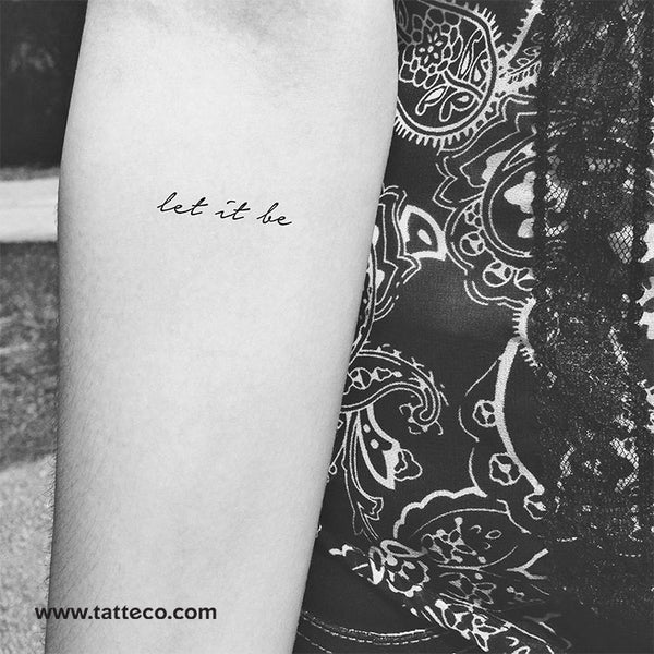 Let It Be Temporary Tattoo - Set of 3